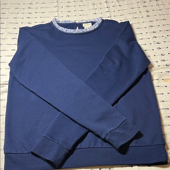 Crewcuts Navy Ruffle Sweatshirt - Picture 3 of 4
